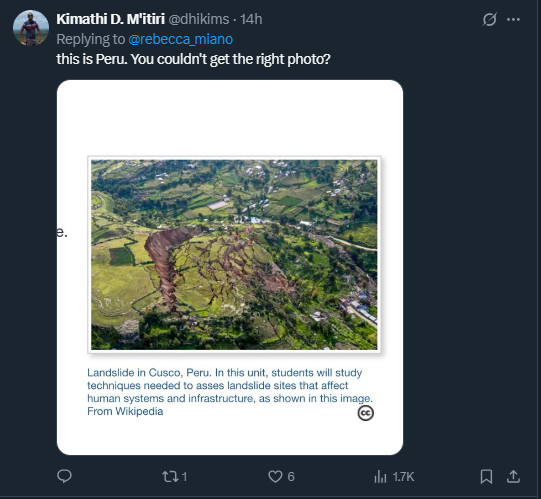 Tourism CS Rebecca Miano Roasted After ‘Peru’ Blunder in Elgeyo Marakwet Landslide