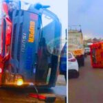 Passengers Scream as Super Metro Bus Flips Near Kahawa West Passengers Scream as Super Metro Bus Flips Near Kahawa West