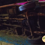 Several Injured After Manmo Matatu Overturns on Thika Superhighway Several Injured After Manmo Matatu Overturns on Thika Superhighway